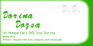 dorina dozsa business card